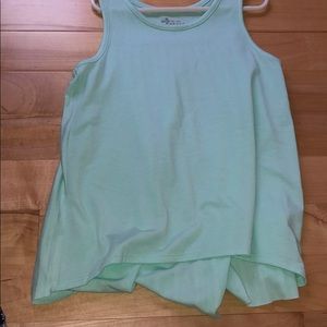 Old Navy blue/green high low tank top